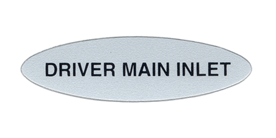 TAG-O,DRVR MAIN INLET - pierce