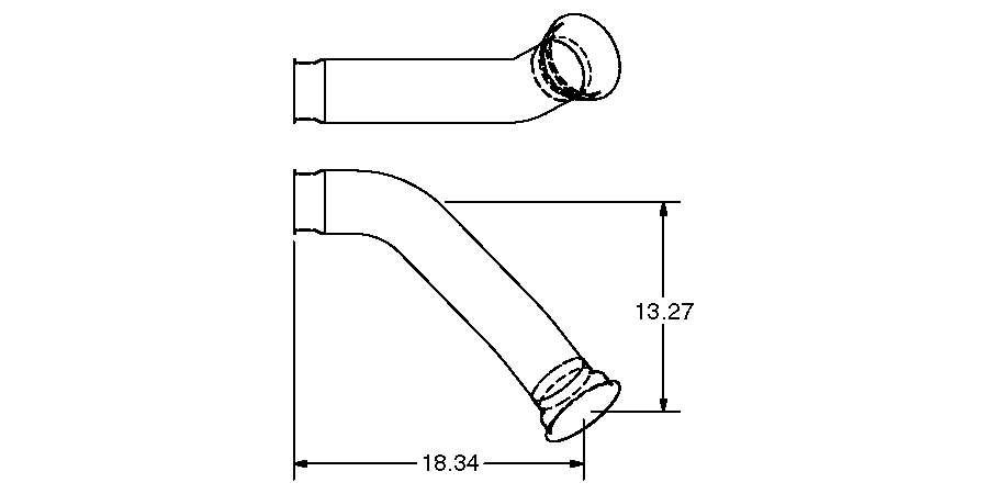 EXHAUST TUBE ASSY,UPPER ISC - pierce