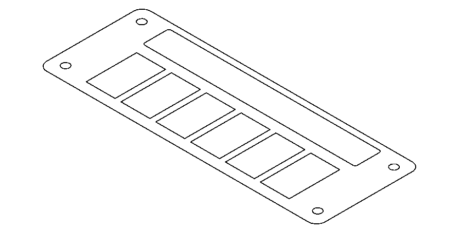 OVERLAY,PANEL,SWITCH,6-GANG - pierce