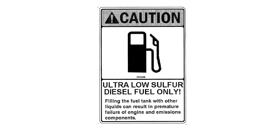 LABEL,SAFETY,CAUTION,ULSD ONLY - pierce