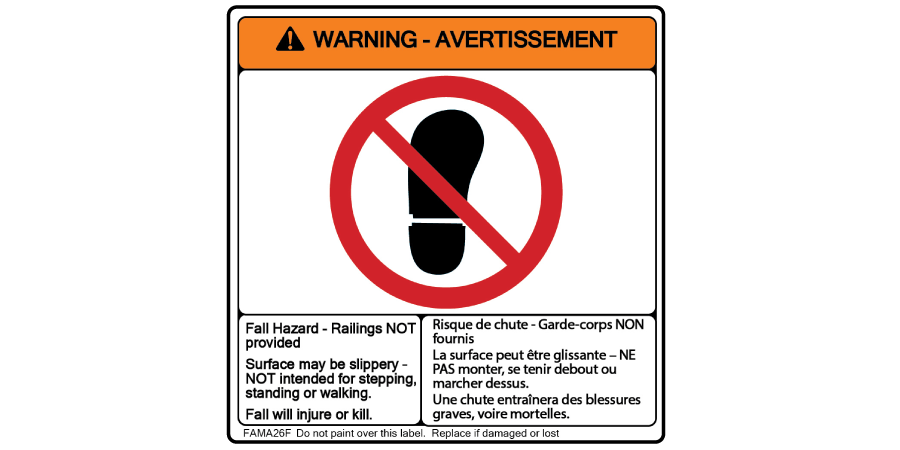 LABEL,SAFETY,NO RAILING - pierce