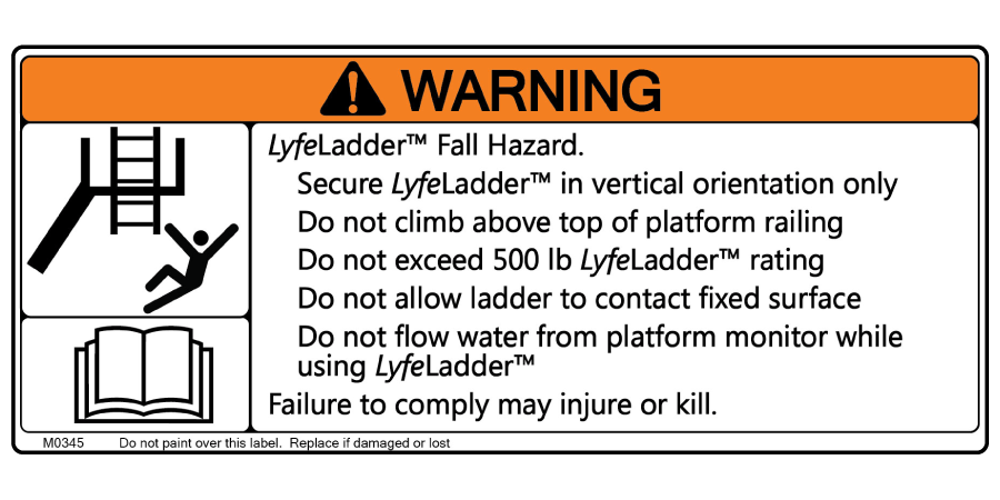 LABEL,SAFETY,LYFE-LADDER - pierce