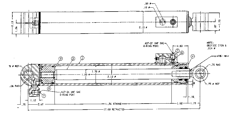 CYLINDER,LIFT,HYD LDR RACK - pierce