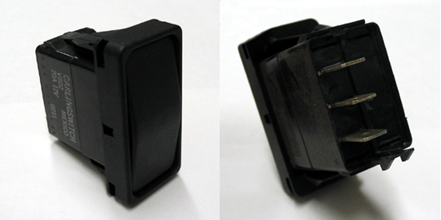 SWITCH,ROCK,BLK SPDT MOMENTARY - pierce