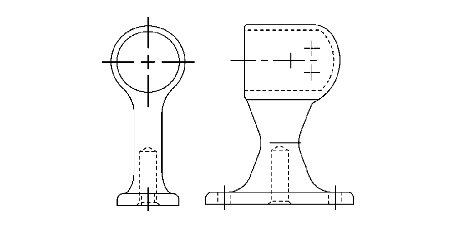 Terminale Per Battaglio Boston Whaler, Diametro Esterno 3/4 Per Corrimano Nautica