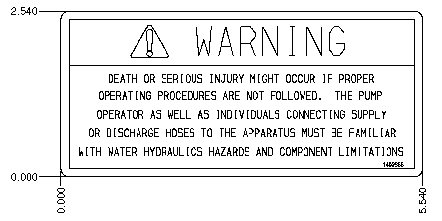 TAG,SAFETY,PUMP PANEL,NFPA - pierce