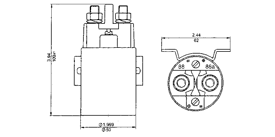 RELAY,SPST 200A 12V WATERPROOF - pierce