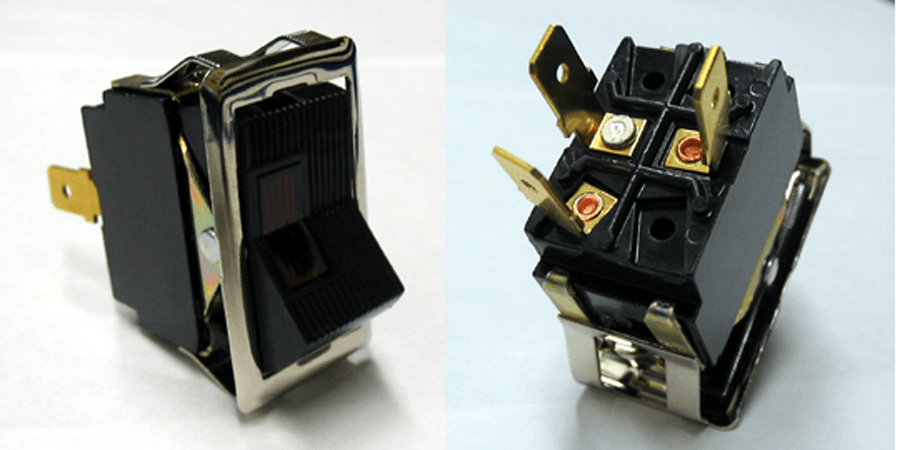 SWITCH,ROCK BLK SPST W/RD LHT - pierce
