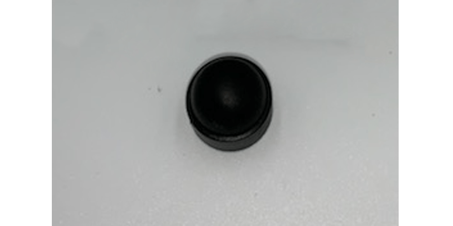 NUT,ACORN CAP,BLK PLASTIC,.38 - pierce