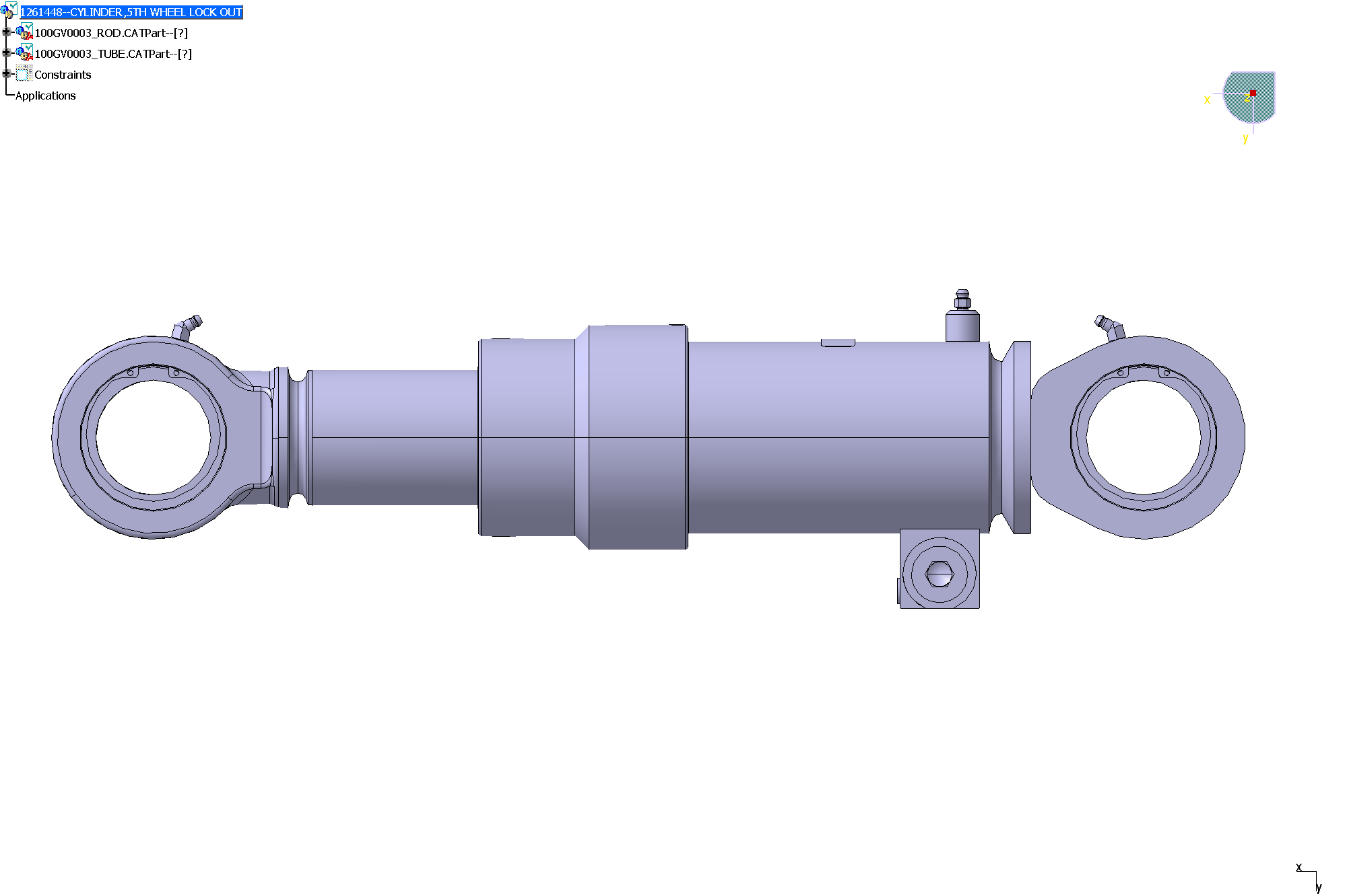 CYLINDER,5TH WHEEL LOCK OUT - pierce